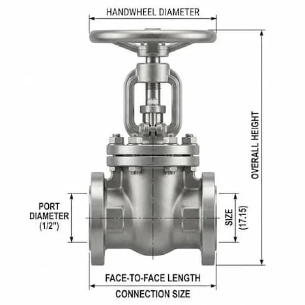 1 2 Gate Valve Dimensions: Bảng Kích Thước Van Cổng 1/2 Inch Tiêu Chuẩn