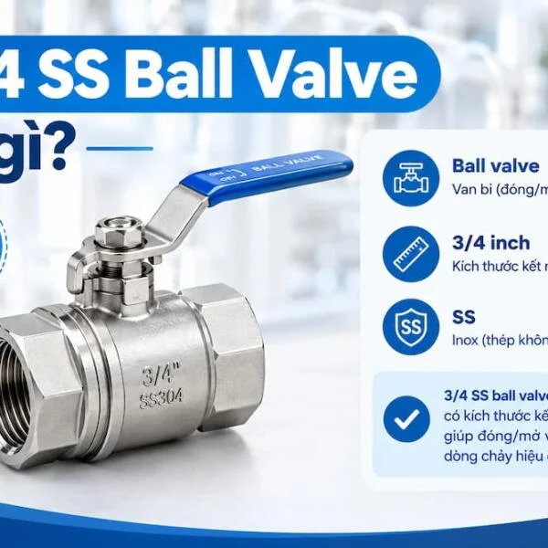 3/4 SS Ball Valve: Thông Số, Cấu Tạo, Ứng Dụng & Cách Chọn
