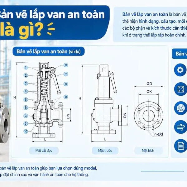 Bản Vẽ Lắp Van An Toàn: Cấu Tạo, Kích Thước Và Cách Đọc