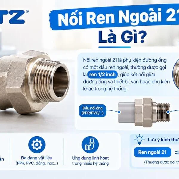 Nối Ren Ngoài 21 Là Gì? Kích Thước, Cách Chọn Và Ứng Dụng
