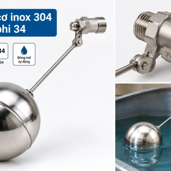 Phao cơ inox 304 phi 34