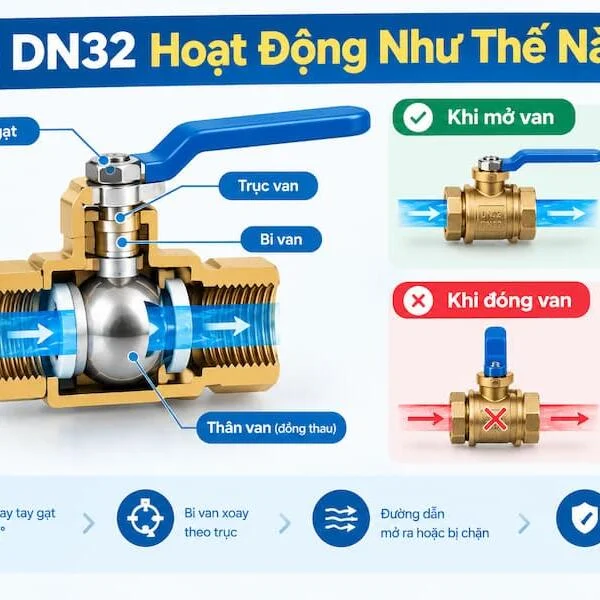 Valve DN32 Là Gì? Kích Thước, Các Loại Và Ứng Dụng