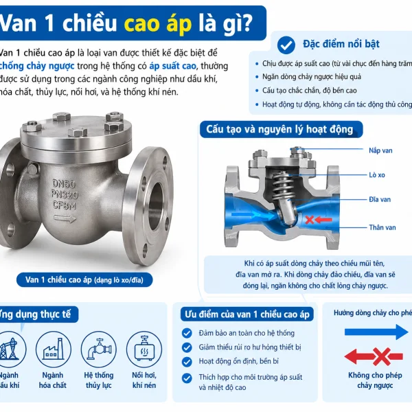 Van 1 chiều cao áp