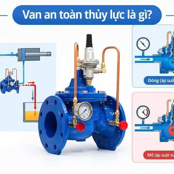 Van an toàn thủy lực là gì? Cấu tạo, nguyên lý hoạt động và ứng dụng