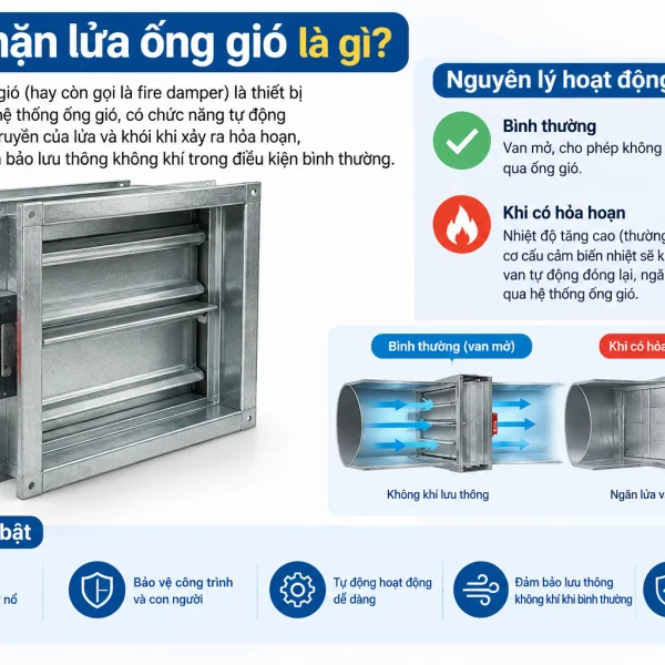 Van chặn lửa ống gió