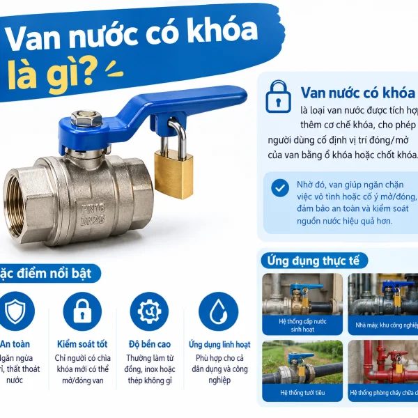 Van nước có khóa