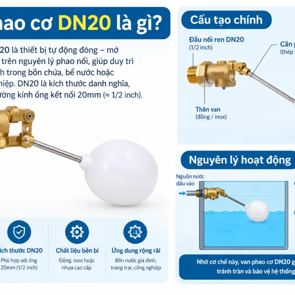 Van phao cơ DN20