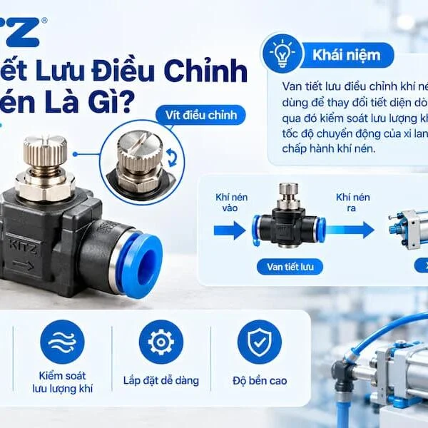 Van Tiết Lưu Điều Chỉnh Khí Nén: Cấu Tạo, Nguyên Lý Và Cách Chọn