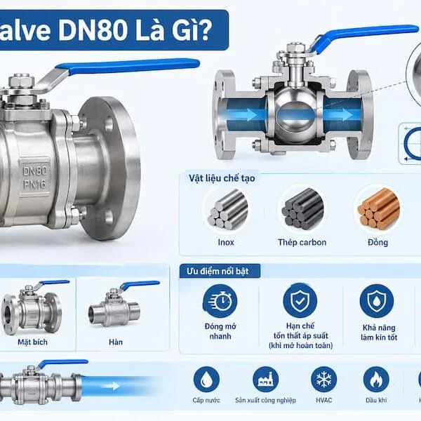 Ball Valve DN80 Là Gì? Cấu Tạo, Nguyên Lý Hoạt Động Và Ứng Dụng
