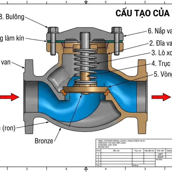Các loại van nước một chiều