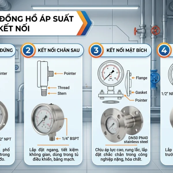 Đồng hồ áp suất khí nén