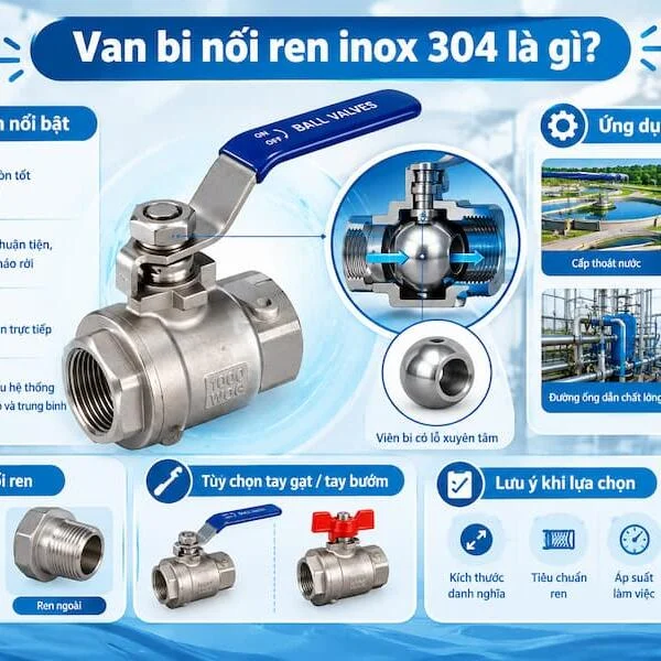 Van Bi Nối Ren Inox 304 Có Gì Nổi Bật? Đặc Điểm Và Ứng Dụng