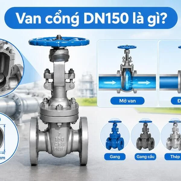 Van cổng DN150 là gì? Đặc điểm, cấu tạo và ứng dụng thực tế