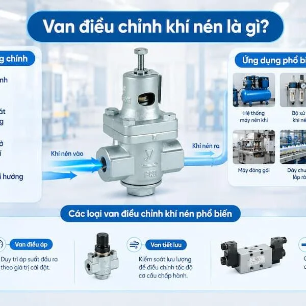 Các loại van điều chỉnh khí nén phổ biến trên thị trường hiện nay