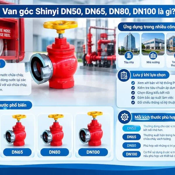 Van Góc Shinyi DN50, DN65, DN80, DN100: Cách Chọn Kích Thước