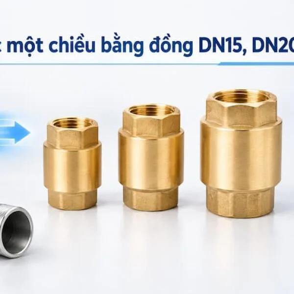 Van nước một chiều bằng đồng DN15, DN20, DN25: Cách chọn kích thước