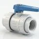 White Plastic Ball Valve With Blue Handle – Van Bi Nhựa Tay Xanh Phổ Biến Cho Hệ Thống Nước