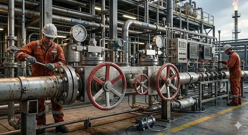 Double valve trong hệ thống đường ống áp suất cao
