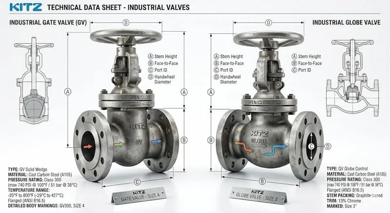 So sánh gate valve và globe valve