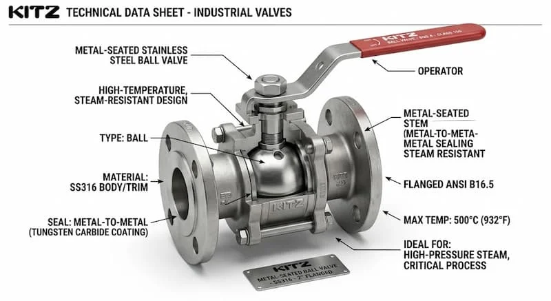 Ảnh sản phẩm high temperature ball valve