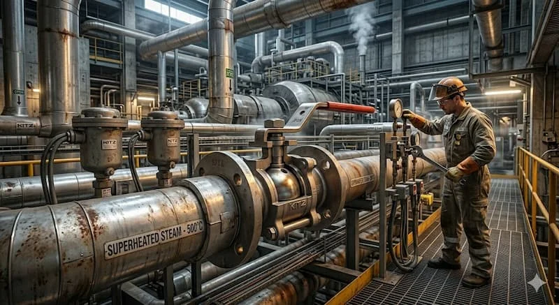 High temperature ball valve trong hệ thống hơi nóng