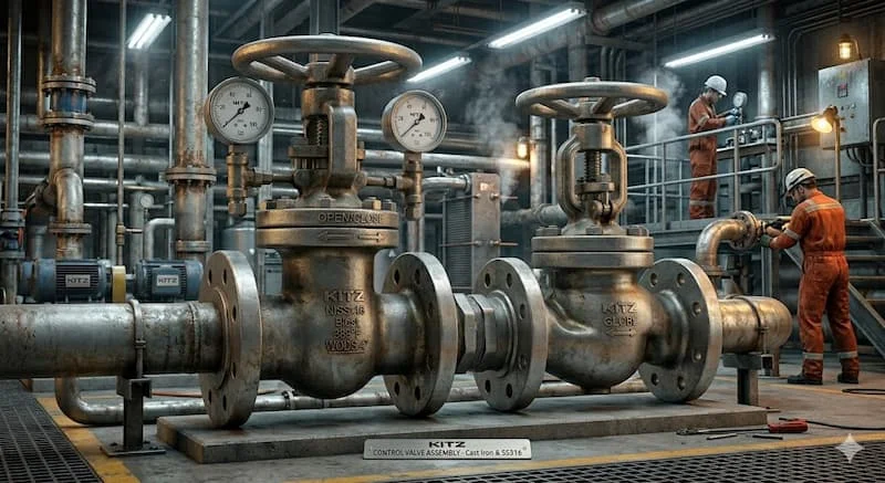 Metal valve trong hệ thống đường ống công nghiệp