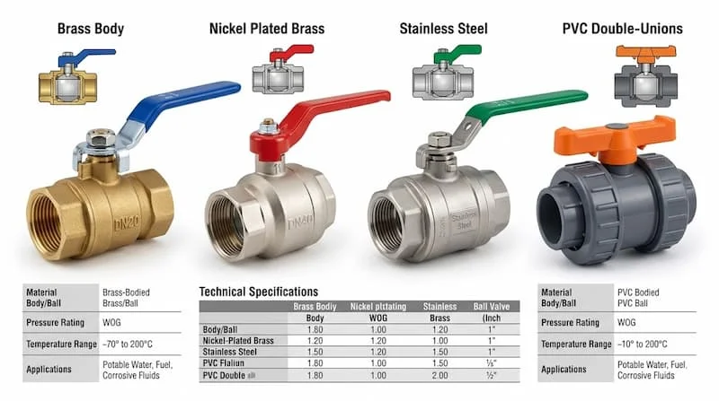 So sánh các loại Ball Valve