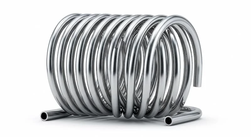 Ảnh sản phẩm ống xoắn inox nền trắng