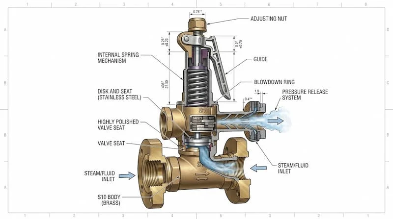 Cận cảnh cấu tạo Safety Valve S10