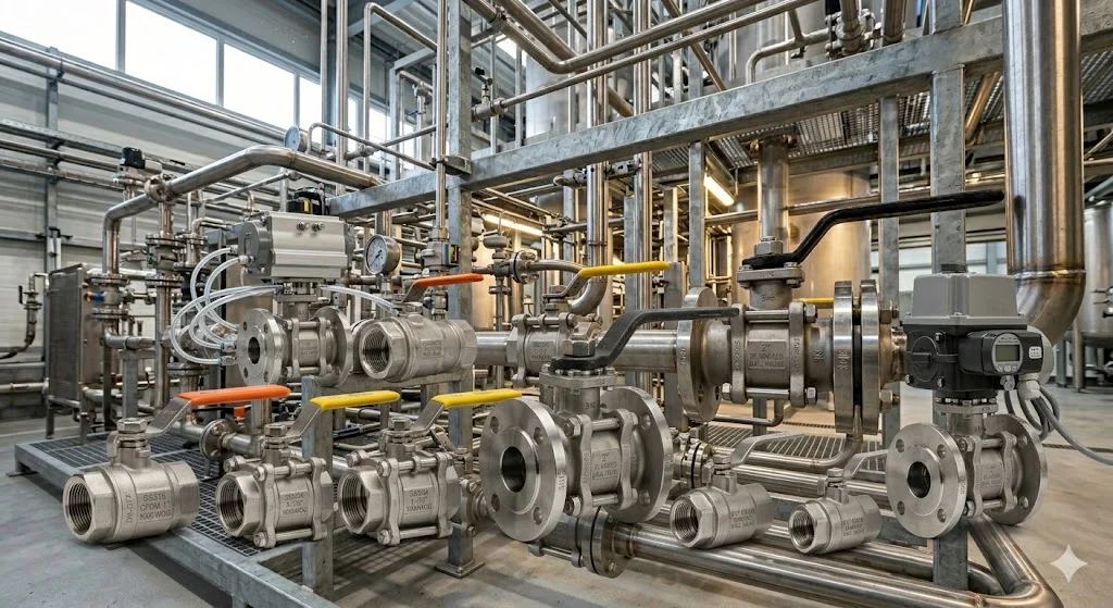 Ảnh nhiều loại stainless steel ball valves
