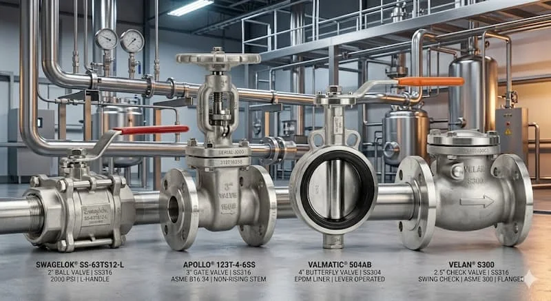 Van inox trong hệ thống đường ống công nghiệp