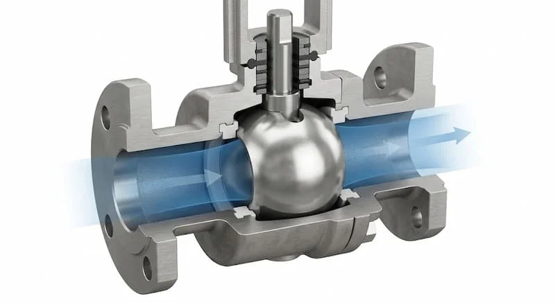 Cấu tạo cắt lớp Ball Valve 150 Class