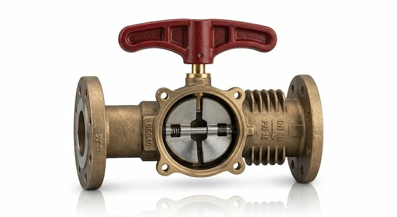 Ảnh sản phẩm khóa nước đồng trên nền trắng