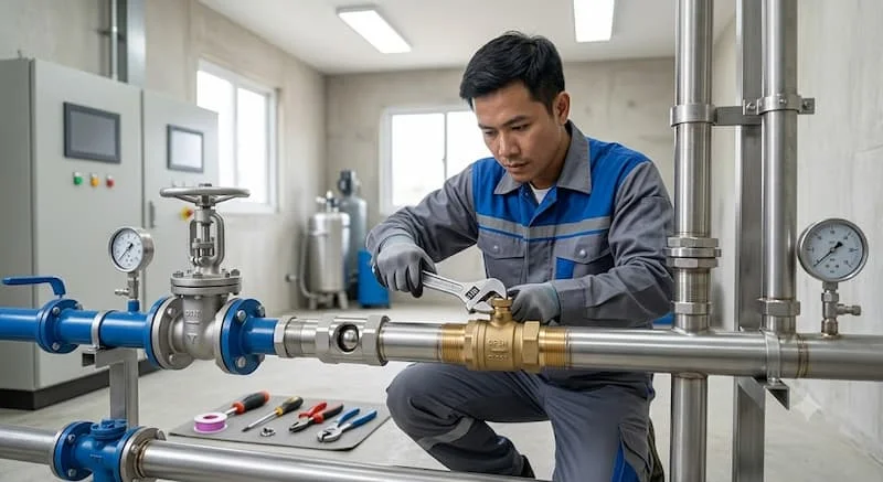 Ảnh ứng dụng khóa nước sạch trong thực tế