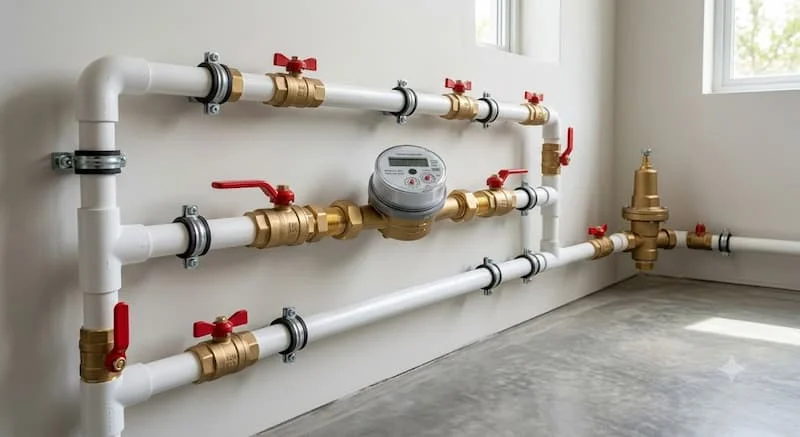 Khóa van được lắp trên hệ thống đồng hồ nước
