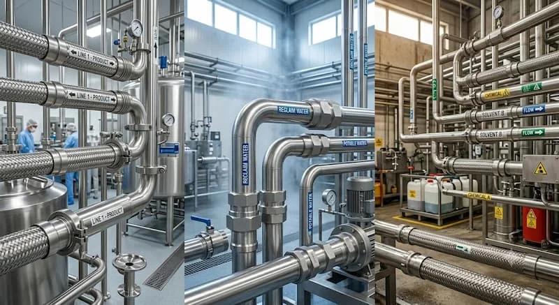 Khớp nối ống inox trong hệ thống đường ống công nghiệp