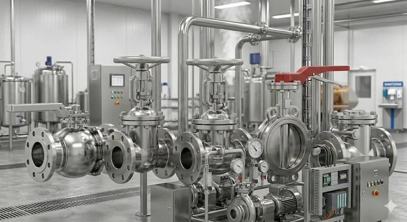 Ảnh ứng dụng Stainless Steel Valve trong nhà máy công nghiệp