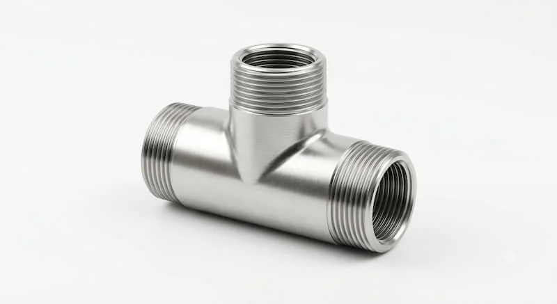 Ảnh sản phẩm tê inox trên nền trắng
