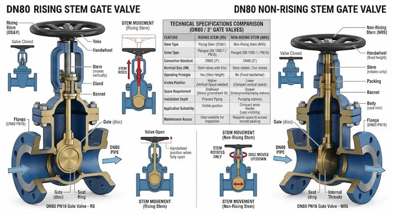 So sánh các loại van cổng DN80
