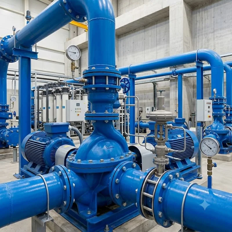 Van hồi áp lắp đặt trong hệ thống bơm nước công nghiệp
