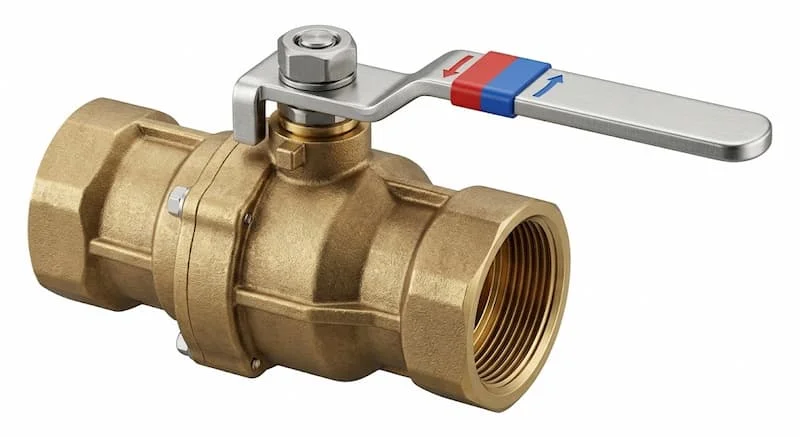 Van khóa nước nóng bằng inox hoặc đồng chịu nhiệt