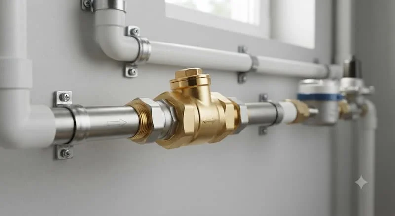 Van 1 chiều 21 lắp đặt trong hệ thống đường ống