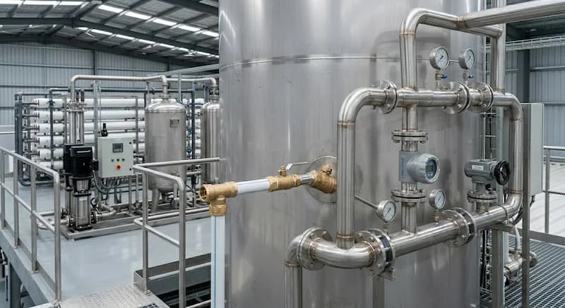Hệ thống cấp nước công nghiệp sử dụng van phao cơ DN32