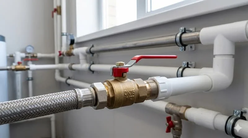 Van răng trong 21 lắp đặt trong hệ thống cấp nước