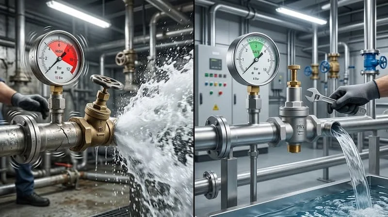 So sánh trước và sau khi điều chỉnh van giảm áp