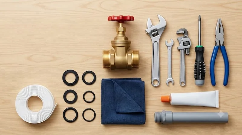 Các dụng cụ cần để sửa van nước bị rò rỉ