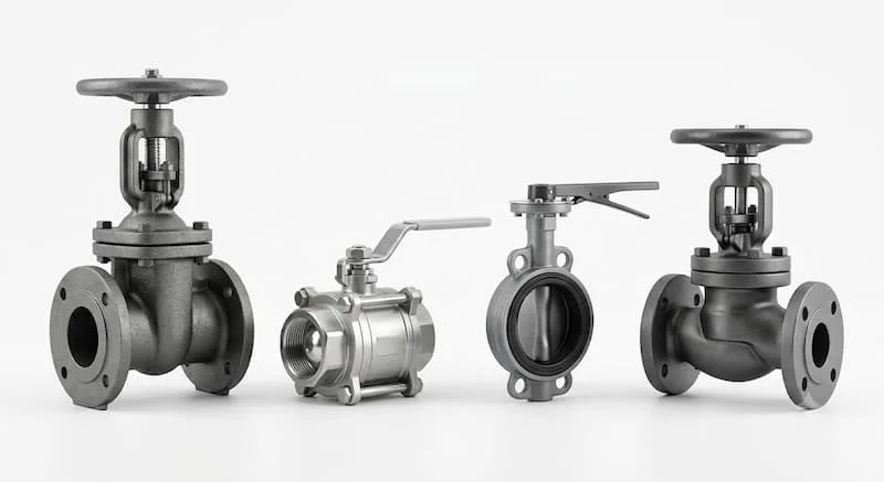 Ảnh so sánh các loại van khóa nước công nghiệp