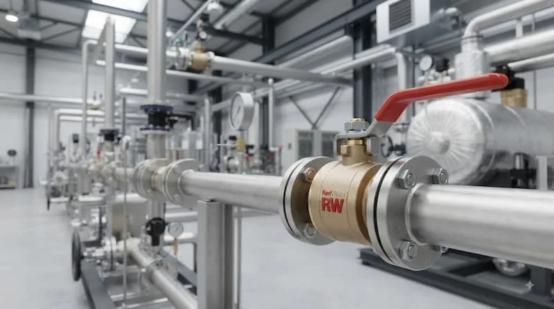 Ứng dụng của van bi tay gạt trong nhà máy