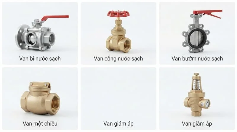 Các loại van nước trên thị trường