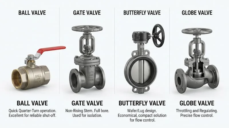 Các loại van khóa nước